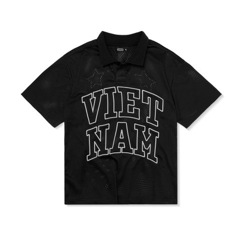  SWE VN MESH POLO - BLACK 