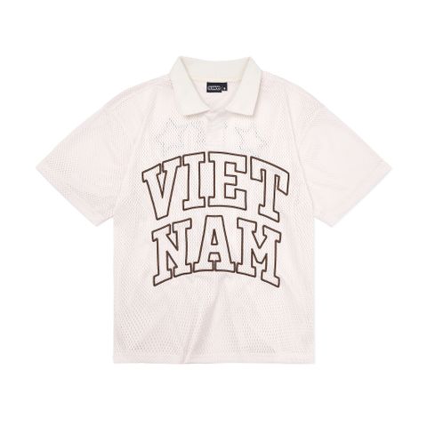 SWE VN MESH POLO - CREAM 