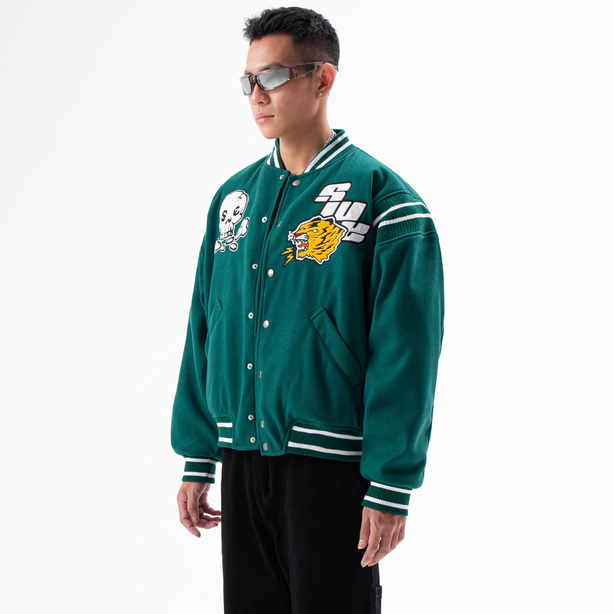 SWE DREAM VARSITY JACKET - GREEN – SWE (STREETWEAREAZY)