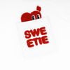  SWE PEEKING POCKET BABY TEE - WHITE 
