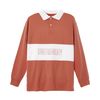  SWE BLOCK L/S POLO - PINK/WHITE 
