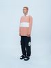  SWE BLOCK L/S POLO - PINK/WHITE 