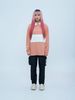  SWE BLOCK L/S POLO - PINK/WHITE 