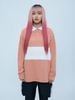  SWE BLOCK L/S POLO - PINK/WHITE 