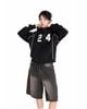 SWE 24 ZIP HOODIE - BLACK 