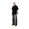  SWE RED BUTTON SHIRT - BLACK 