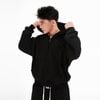  SWE STUDDED ZIP HOODIE - BLACK 