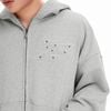  SWE STUDDED ZIP HOODIE - GRAY 