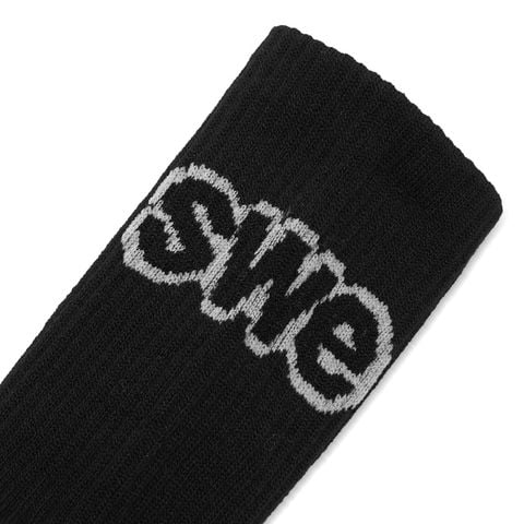  SWE STRIPED SOCKS - BLACK ( PACK 3 ) 
