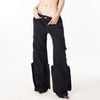  SWE BUTTON CARGO PANTS - BLACK 