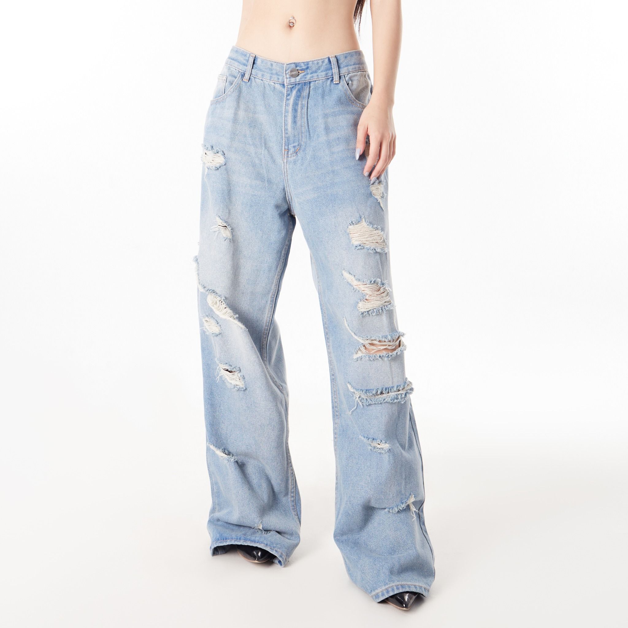  SWE DESTROYED JEANS - BLUE 