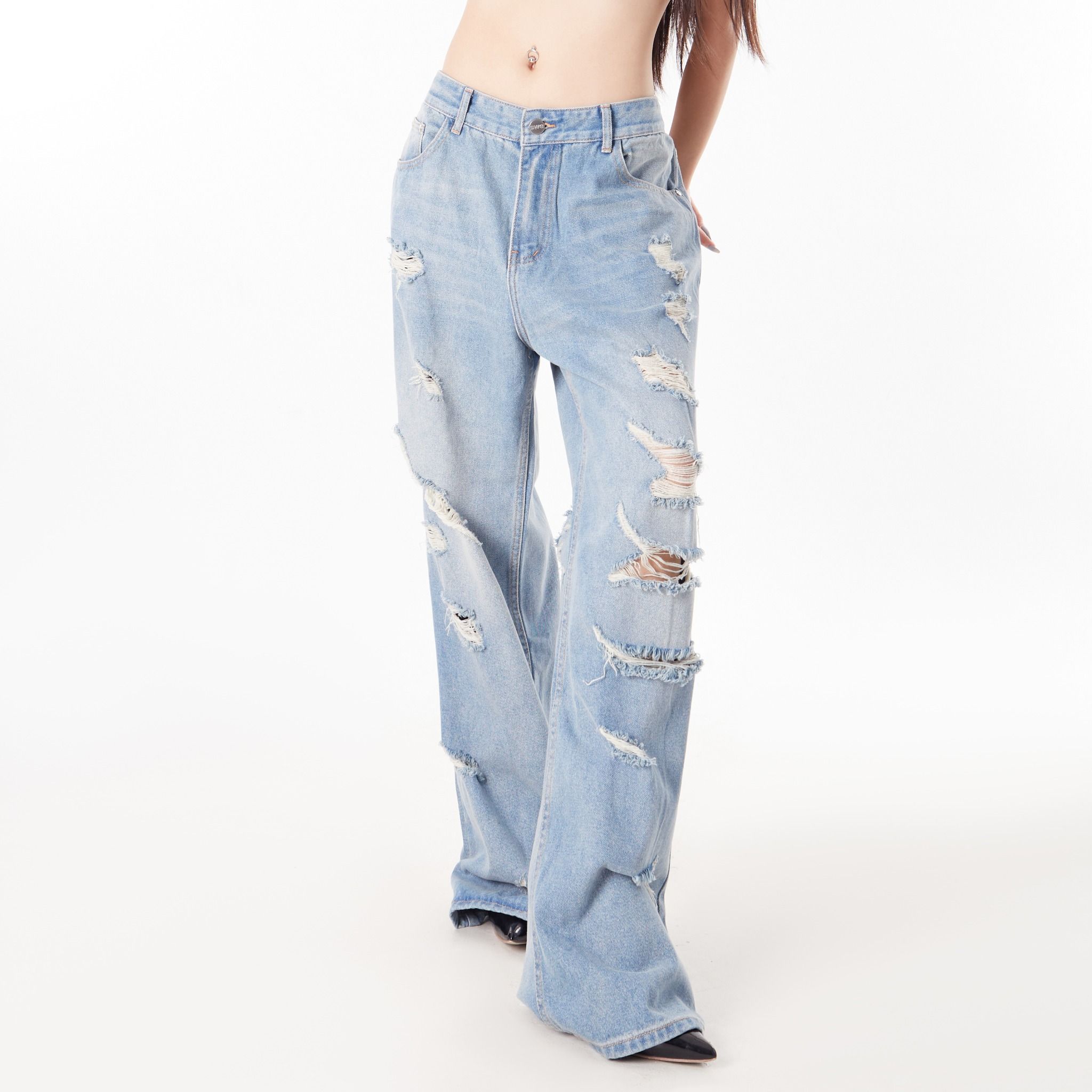  SWE DESTROYED JEANS - BLUE 
