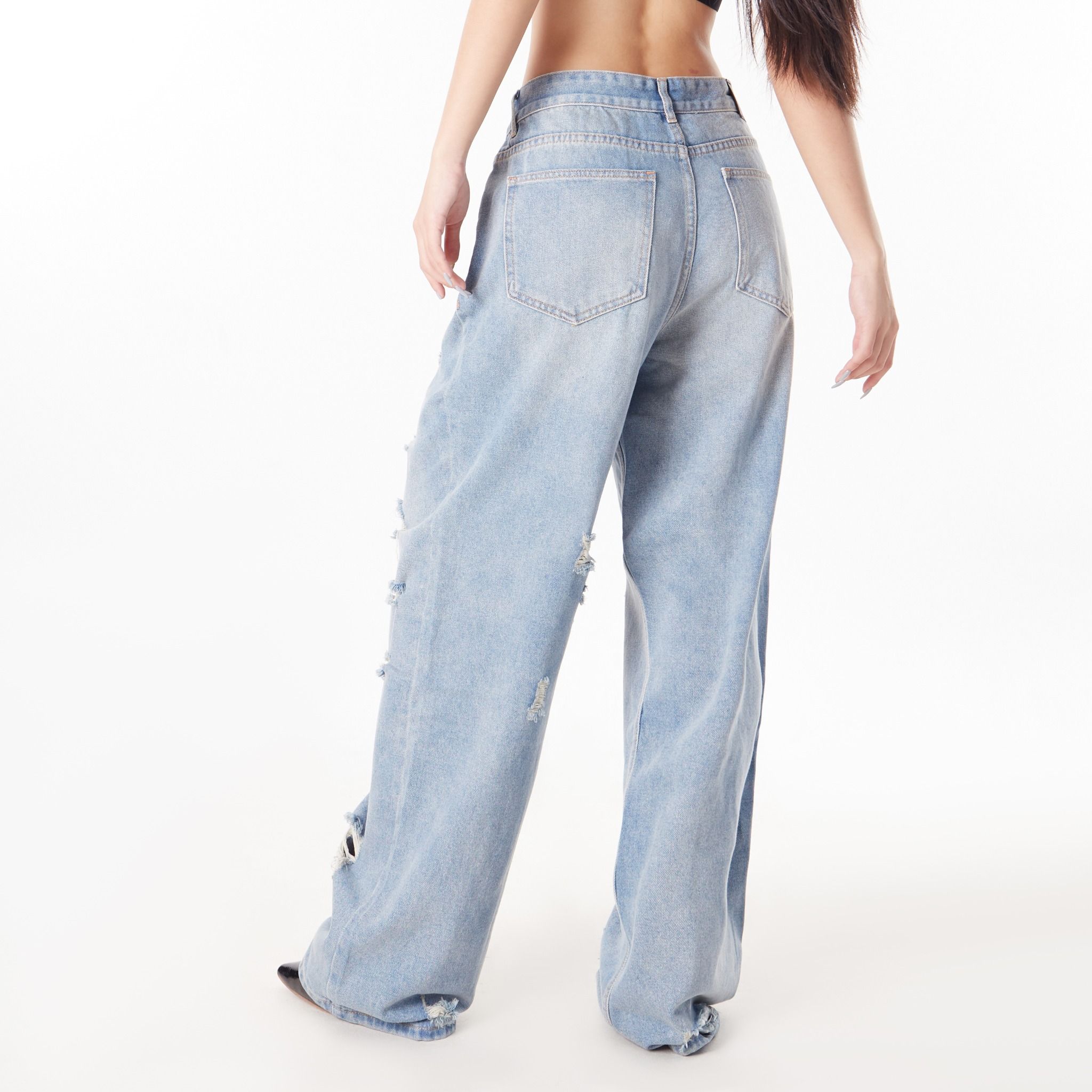  SWE DESTROYED JEANS - BLUE 