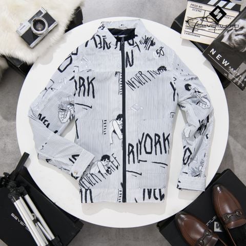 Áo khoác gió nam cổ trụ HT06
