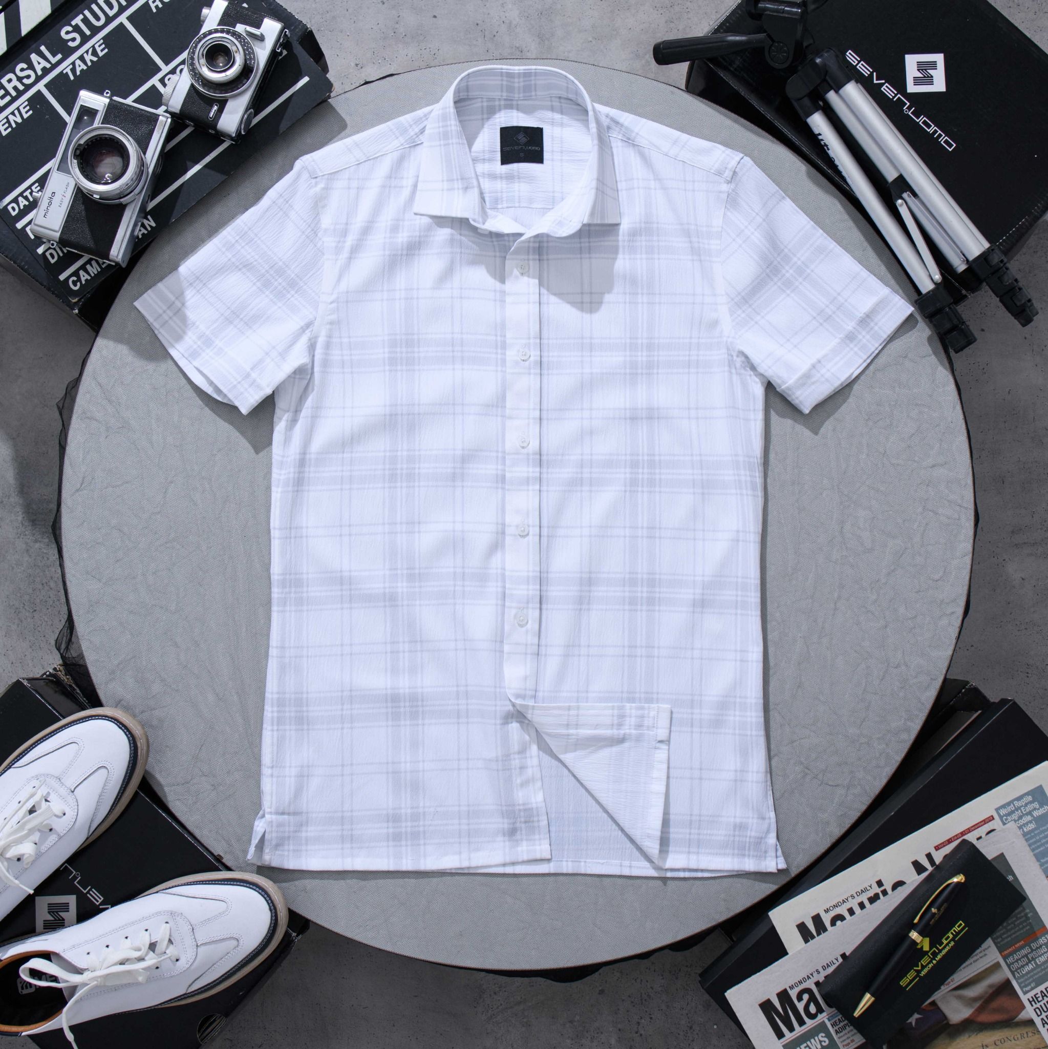 Áo sơ mi cộc tay nam WW  WSS196R  WWFashion