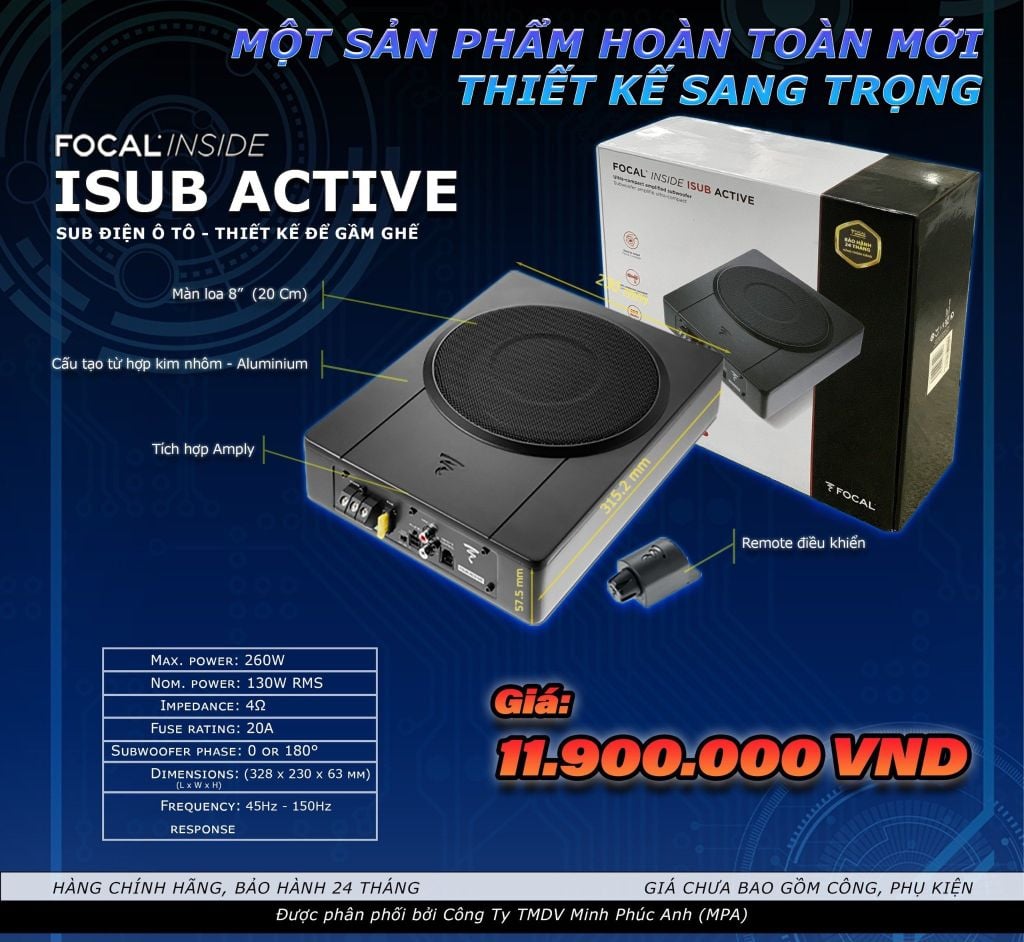 Loa SUB điện Focal Isub Active
