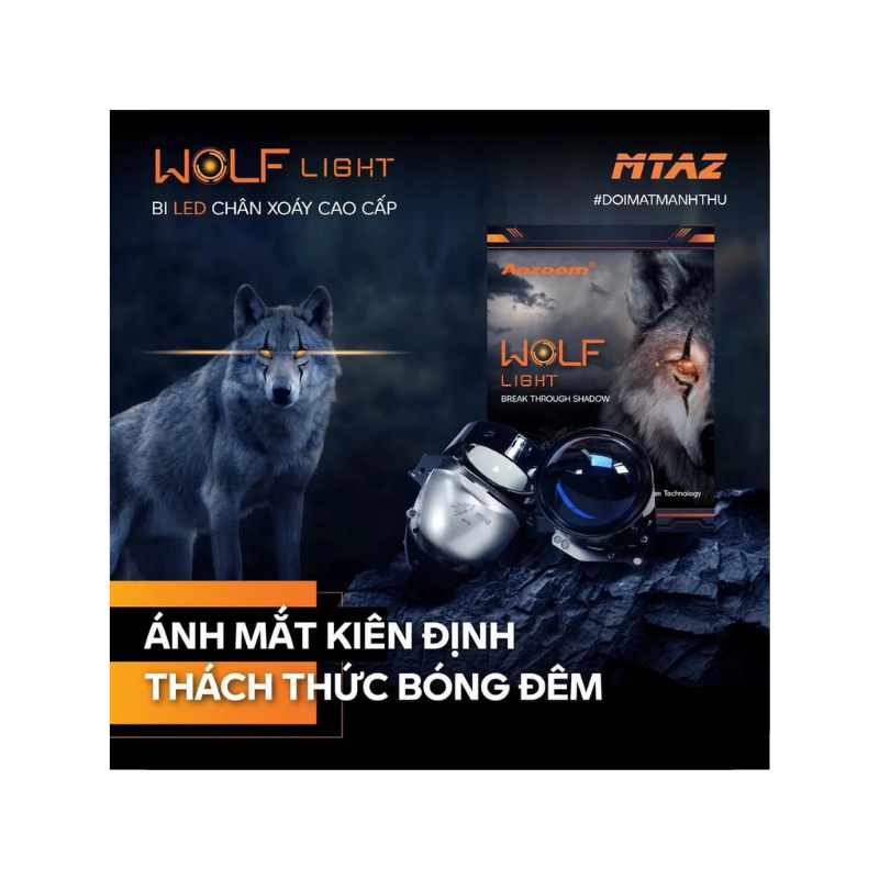 Bi LED Aozoom Wolf Light – Chân Xoáy