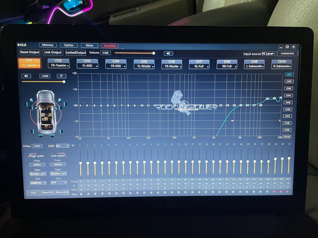 DSP Rock Power R10.8 - 10 kênh tín hiệu + 8 kênh Amply 80W