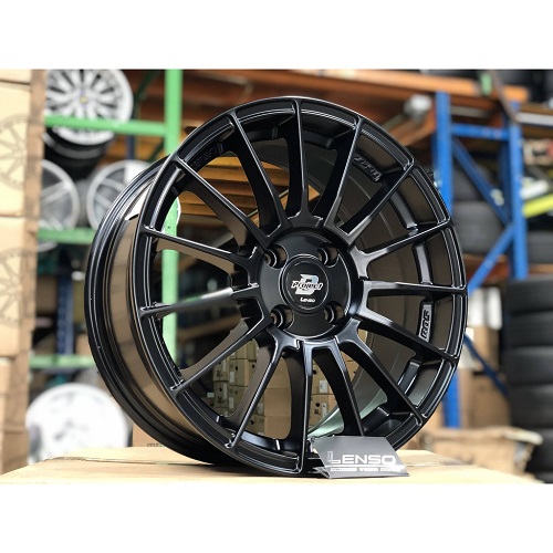 Mâm xe ô tô Lenso Project-D R05 nhiều chấu màu đen, PCD 4x100