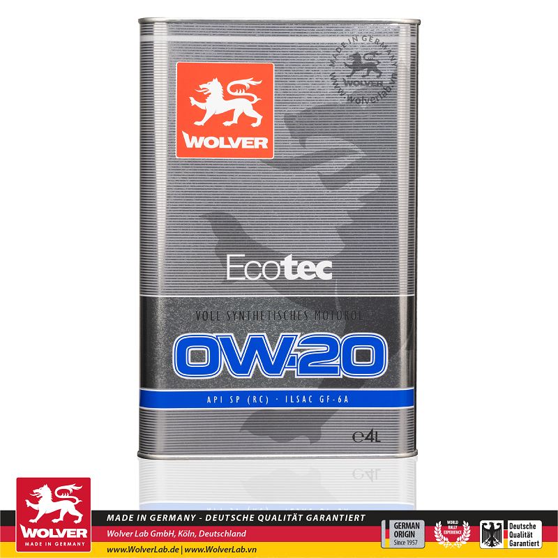 Dầu nhớt động cơ ô tô Wolver EcoTec 0W20