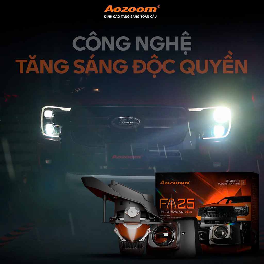 Đèn cụm Plug and Play FA25 dành riêng cho Raptor/Everest 2022+