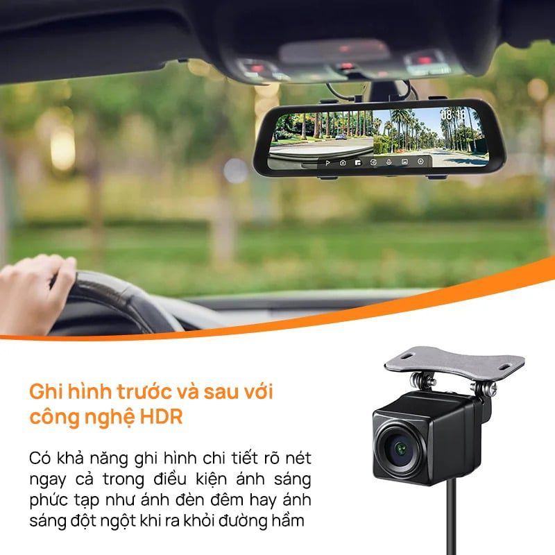 Camera hành trình gương 70mai S500