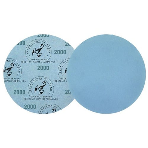 Đĩa nhám Riken Bò Cạp 6 inch in logo Scorpion Brand và độ hạt 2000