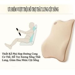 Gối tựa lưng cao su non bọc vải cao cấp