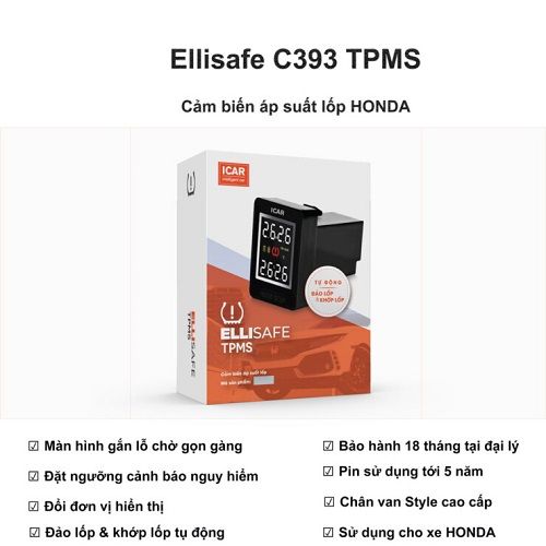  ICar TPMS C393, C394 Cảm biến áp suất lốp  lỗ chờ xe 