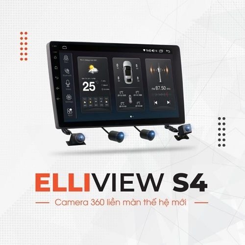 Đầu Android tích hợp camera 360 Icar Elliview S4