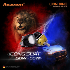 Đèn Bi pha ô tô Aozoom Lion King Led - Chân xoáy