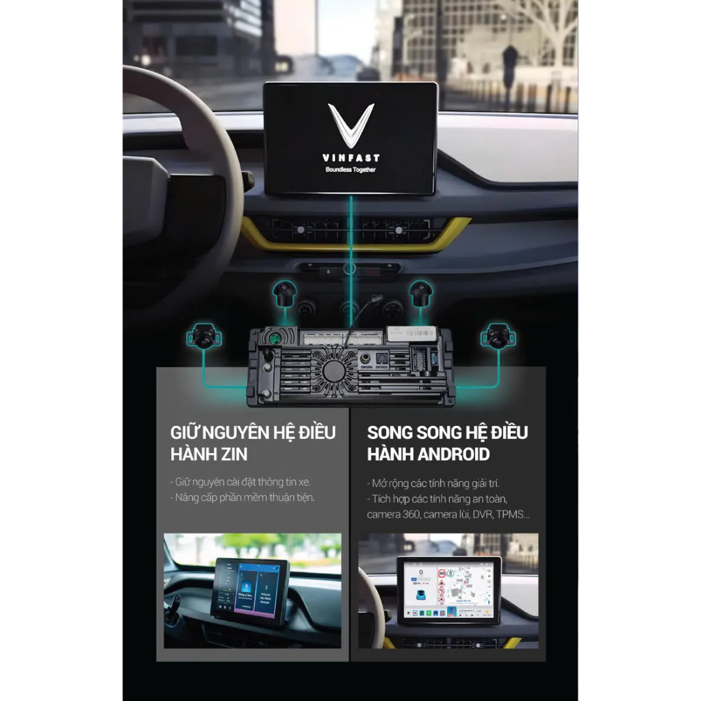 MHU Android cho Vinfast VF3