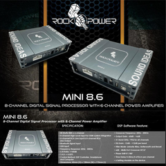 DSP Rock Power Mini 8.6 - 8 kênh tín hiệu + 6 kênh Amply 80W