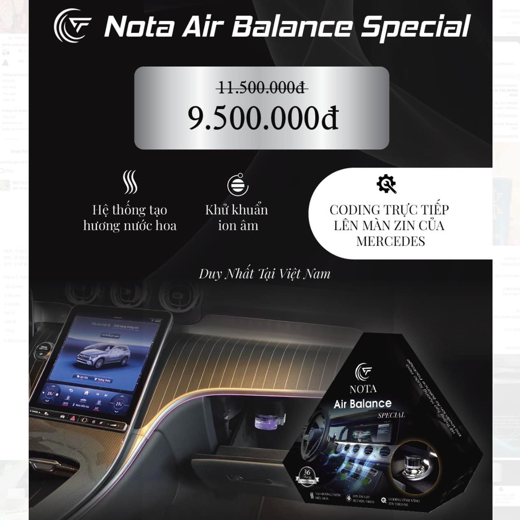 Bộ khuếch tán nước hoa Nota Air Balance Special chuyên dòng xe Mercedes
