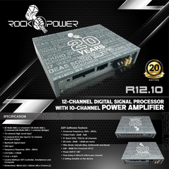 DSP Rock Power R12.10 - 12 kênh tín hiệu + 10 kênh Amply 80W