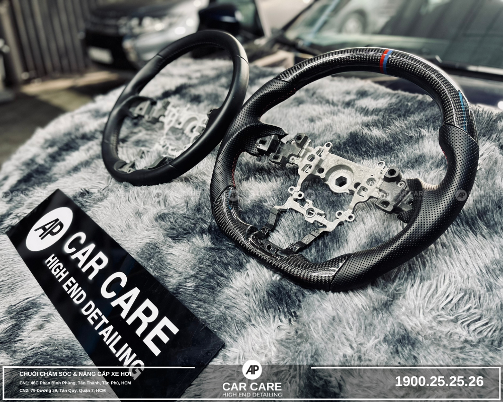 Bọc vô lăng Carbon