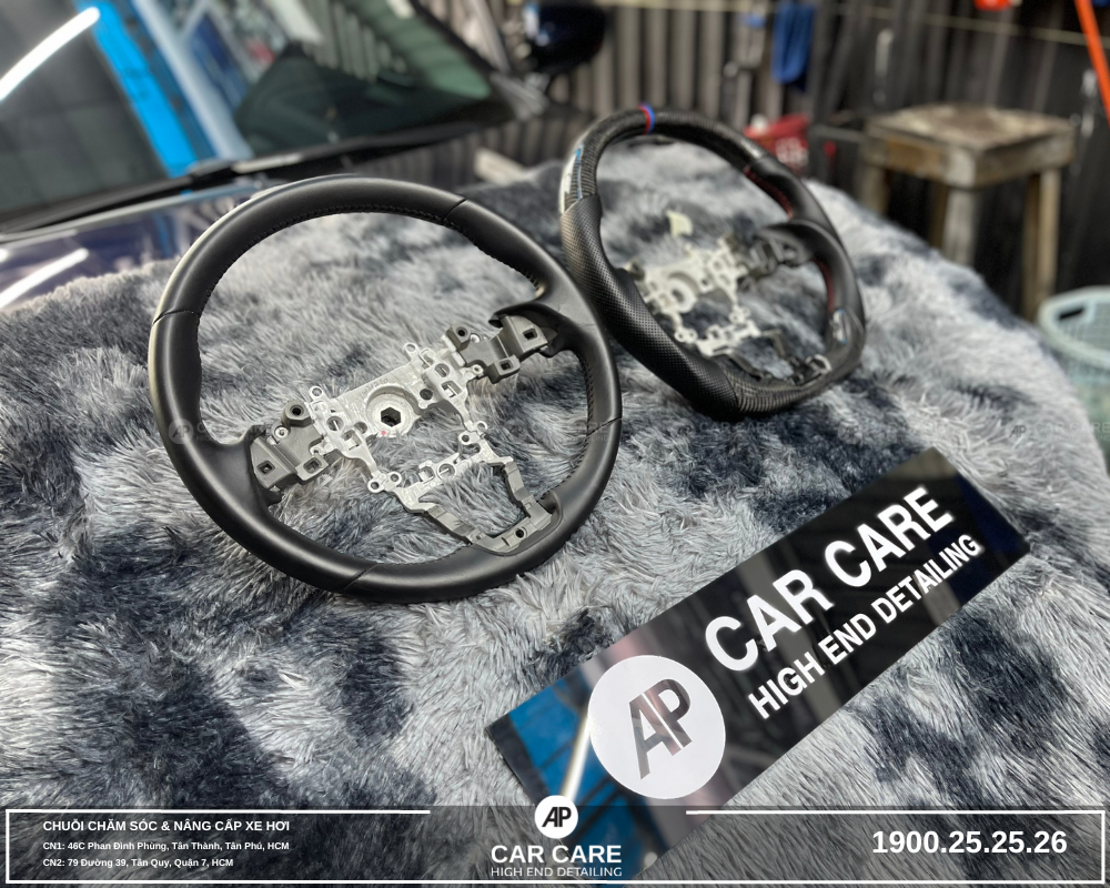 Bọc vô lăng Carbon