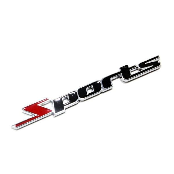 Chữ Nổi Sports Kim Loại Đen Đỏ