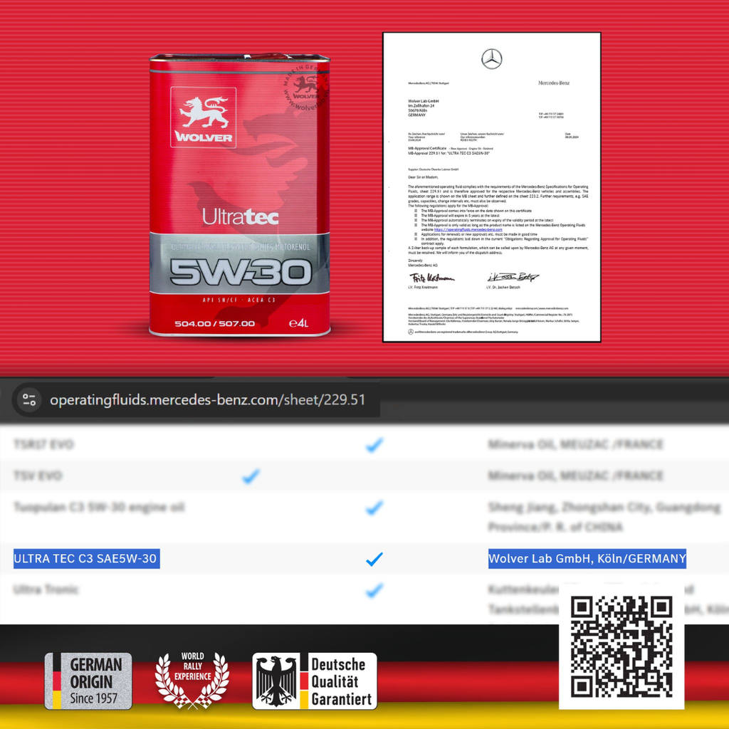 Dầu nhớt động cơ ô tô Wolver UltraTec 5W30 C3