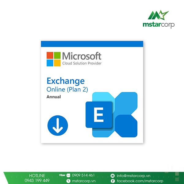  Microsoft Exchange Online (Plan 2) gói 1 năm 