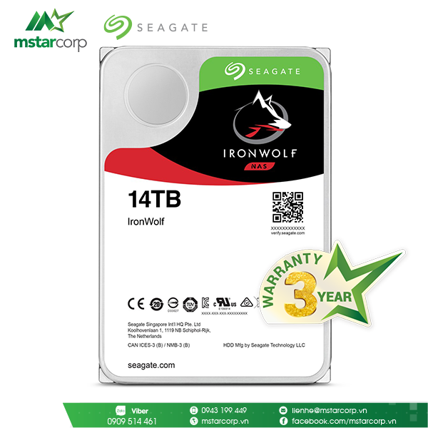  HDD Seagate IronWolf 14TB - ST14000VN0008 