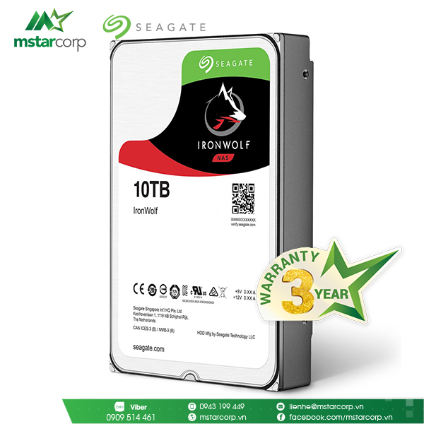  HDD Seagate IronWolf 10TB - ST10000VN0008 