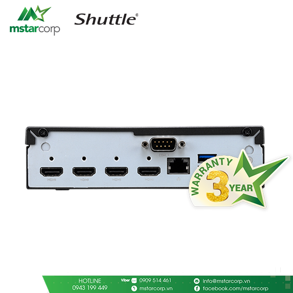  Máy tính mini Shuttle XPC Slim DH02U5 - i5 7200U 