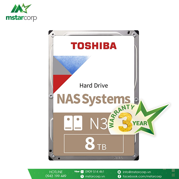  HDD NAS Toshiba 8TB HDWG480UZSVA 