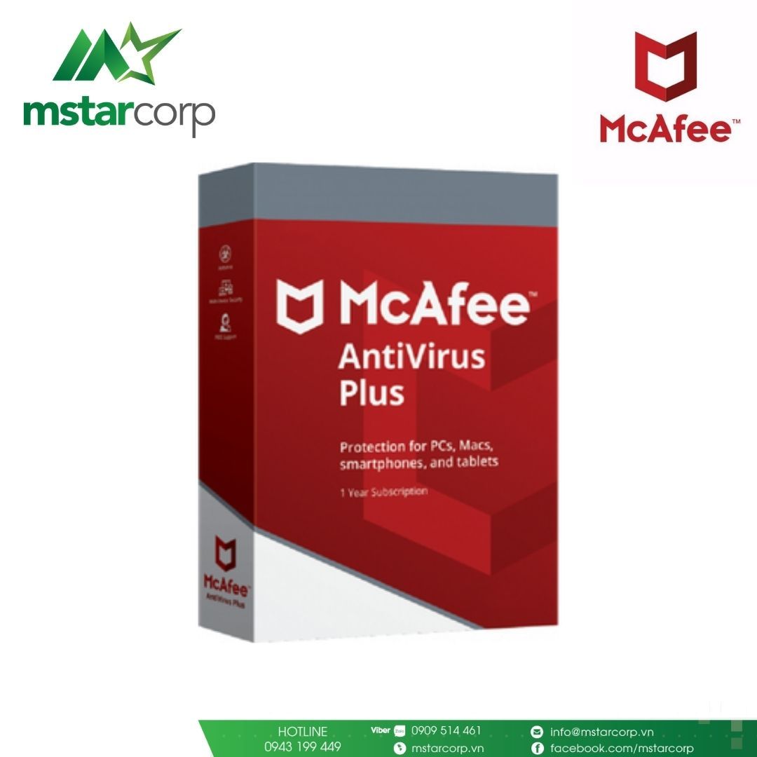 McAfee AntiVirus 2021 1 máy 
