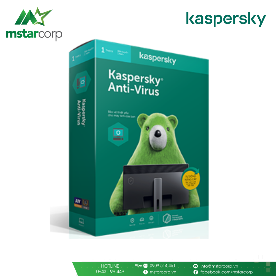  Diệt Virus Kaspersky Antivirus 3 máy tính 