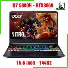 Laptop Gaming Acer Nitro 5 Eagle 2021 AN515 45 - AMD R7 5800H RTX 3060 6GB 15.6″ 144Hz IPS