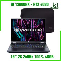 Laptop gaming Acer Predator Helios 16 PH16 - Core i9 13900HX RTX 4080 16