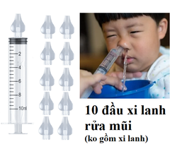 1 set 10c đầu xi lanh rửa mũi