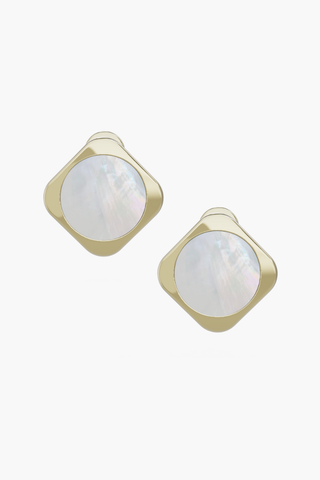 MOTHERLAND - Earrings - White Pearl Elements - Sterling Silver Gold Plated
